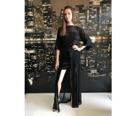 Elisabetta franchi long black dress size 42
