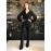  Elisabetta Franchi salopette tuta Manica lunga di colore nero. con cintura taglia 46