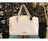Lui jo women's handbag beige color, zip closure, fabric lining, internal pocket plus shoulder strap measuring 30x20