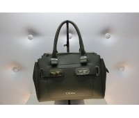 Lui jo love bag plus shoulder strap 110 cm, light green color decoration with brass studs, fabric lining, size 30x35