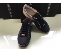 Richmond sneakers uomo effetto rettile  vera pelle logo su tomaia  suola in gomma colore nero e bianco tg 42/44